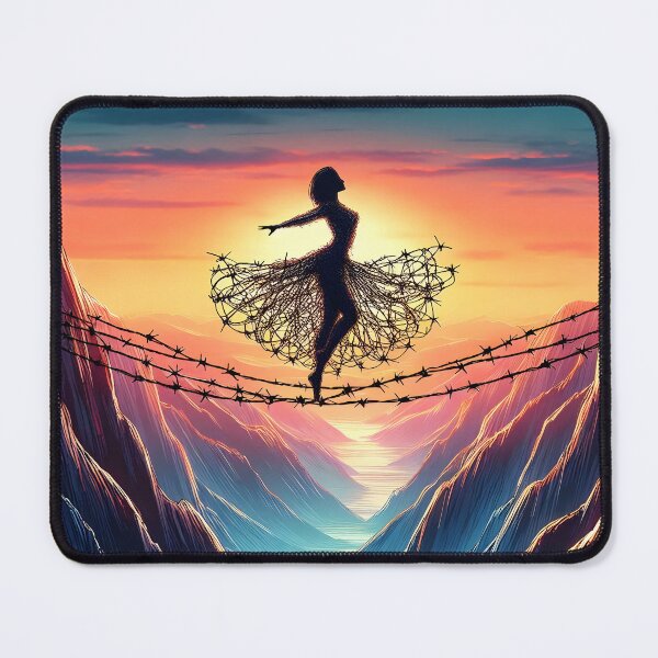 Item preview, Barbed Wire Tightrope, Ai Generated Art designed and sold by ACC .