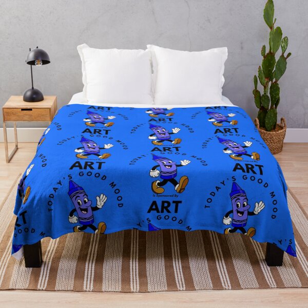 Item preview, Today’s Good Mood Is Sponsored By Art (Blue Crayon) designed and sold by Kate Miller Illustrator.