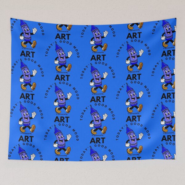 Item preview, Today’s Good Mood Is Sponsored By Art (Blue Crayon) designed and sold by Kate Miller Illustrator.
