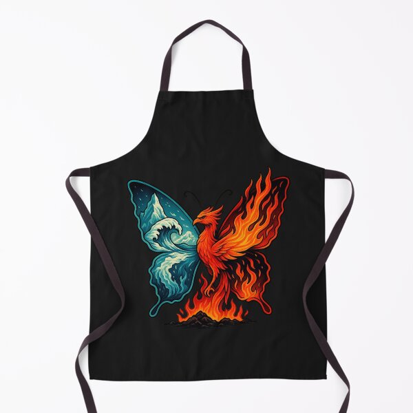 Item preview, Phoenix Butterfly – Fire and Ice Wings Rising from Ashes Fantasy Art designed and sold by ColorSplash123.