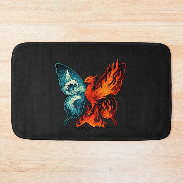 Item preview, Phoenix Butterfly – Fire and Ice Wings Rising from Ashes Fantasy Art designed and sold by ColorSplash123.
