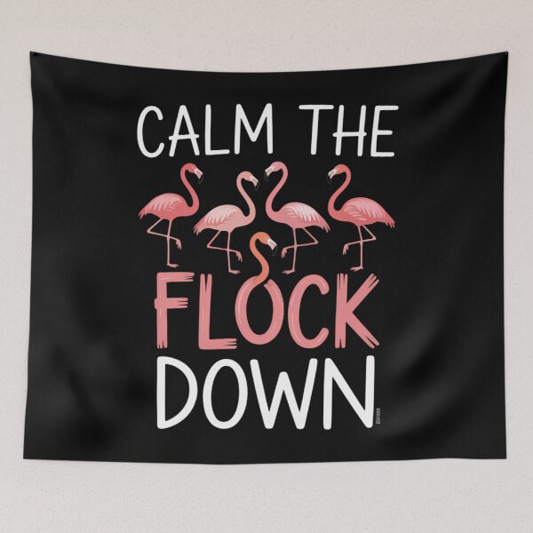 Item preview, Calm The Flock Down Funny Pink Flamingo Summer designed and sold by tearbytea.