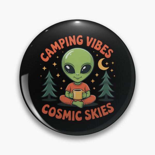 Item preview, Camping Vibes Cosmic Skies Alien Coffee designed and sold by tearbytea.