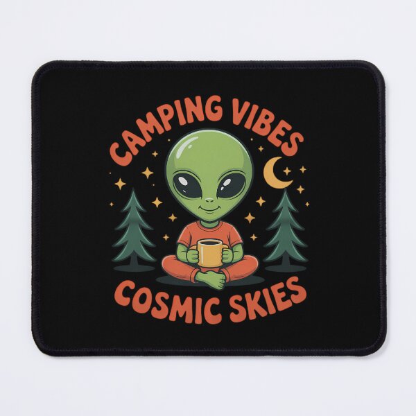 Item preview, Camping Vibes Cosmic Skies Alien Coffee designed and sold by tearbytea.