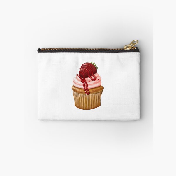 Item preview, Hand drawn strawberry cupcake designed and sold by Pocket Doodle Stickers.