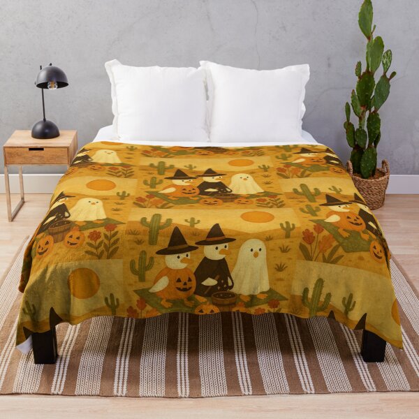 Item preview, Cute Halloween Duck Desert Art | Cozy Autumn Cactus Print designed and sold by Mystara-muse.