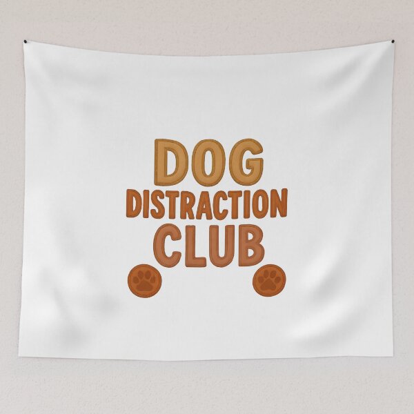 Item preview, Dog Distraction Club Faux Patch Typography Design designed and sold by Uglyandcute.