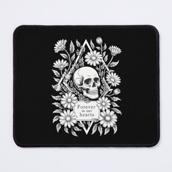 Item preview, Cat skull and pretty flowers designed and sold by tearbytea.