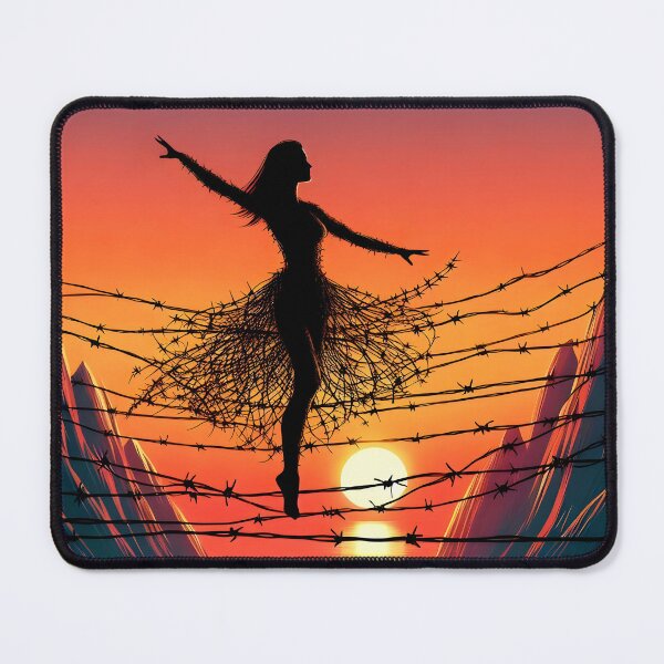 Item preview, Barbed Wire Tightrope, Ai Generated Art designed and sold by ACC .