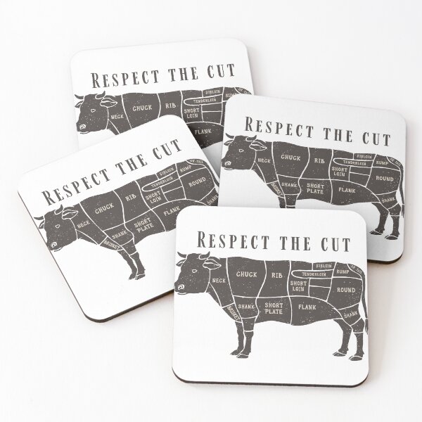 Item preview, Respect the Cut – Butcher Chart Design designed and sold by vkelloggdesign.