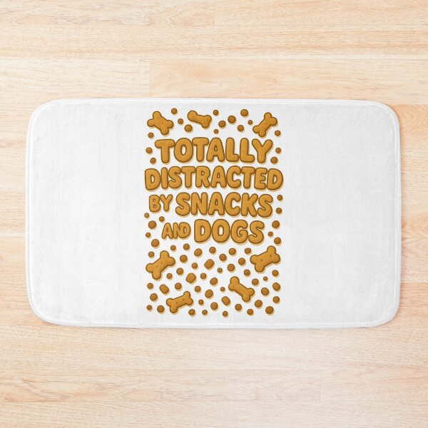 Item preview, Totally Distracted by Snacks and Dogs Funny Font designed and sold by Uglyandcute.