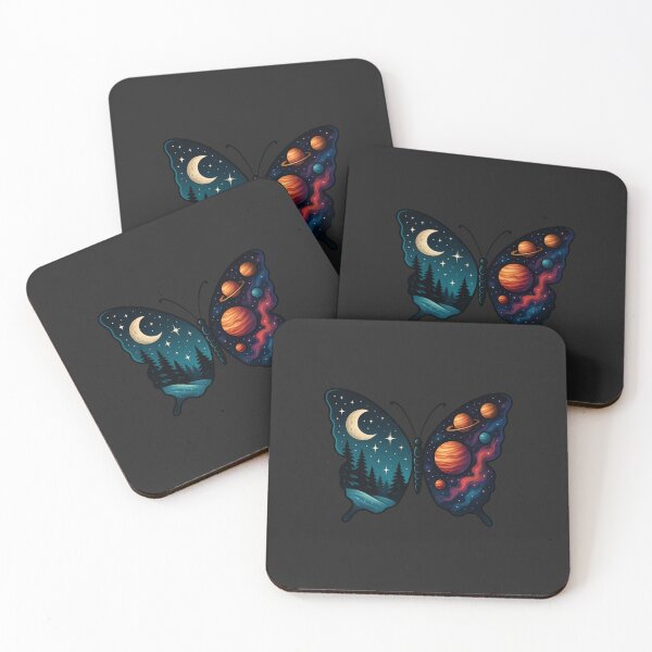 Item preview, Galaxy Butterfly with Moon, Stars, and Nebula – Cosmic Celestial Art designed and sold by ColorSplash123.