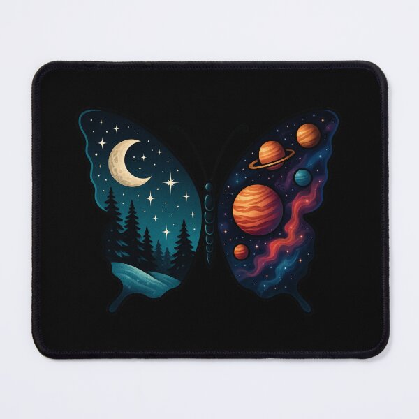Item preview, Galaxy Butterfly with Moon, Stars, and Nebula – Cosmic Celestial Art designed and sold by ColorSplash123.