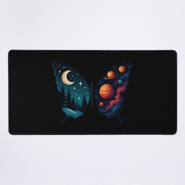 Item preview, Galaxy Butterfly with Moon, Stars, and Nebula – Cosmic Celestial Art designed and sold by ColorSplash123.