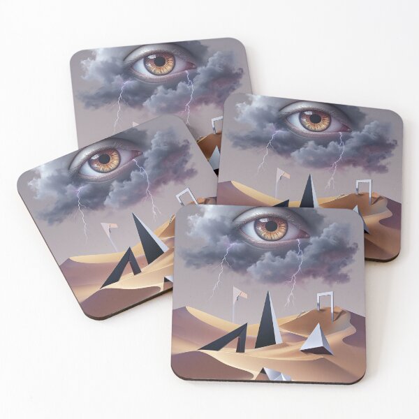 Item preview, Desert Paradox – Surreal Geometry Under a Stormy Sky designed and sold by Ink-Your-Soul.