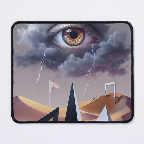 Item preview, Desert Paradox – Surreal Geometry Under a Stormy Sky designed and sold by Ink-Your-Soul.