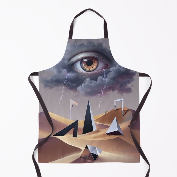 Item preview, Desert Paradox – Surreal Geometry Under a Stormy Sky designed and sold by Ink-Your-Soul.