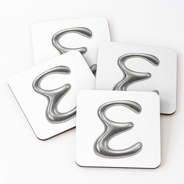 Item preview, Initial E - 3D Liquid Metal Font designed and sold by uncoXab.