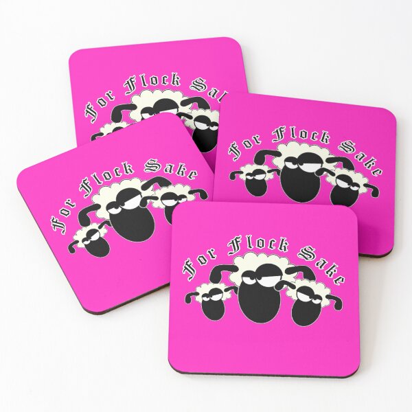 Item preview, For Flock Sake – Funny Sheep Pun Design designed and sold by Lucky Pig Teesigns .