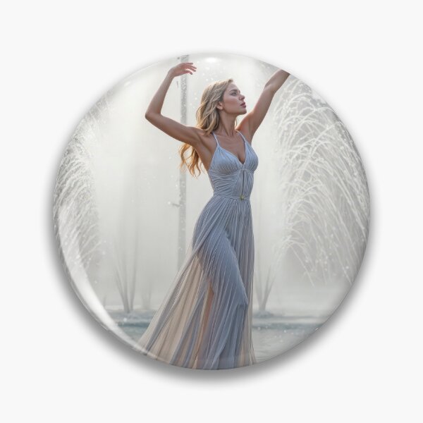 Item preview, Beautiful Woman Posing In a City Fountain designed and sold by Maria Dryfhout.