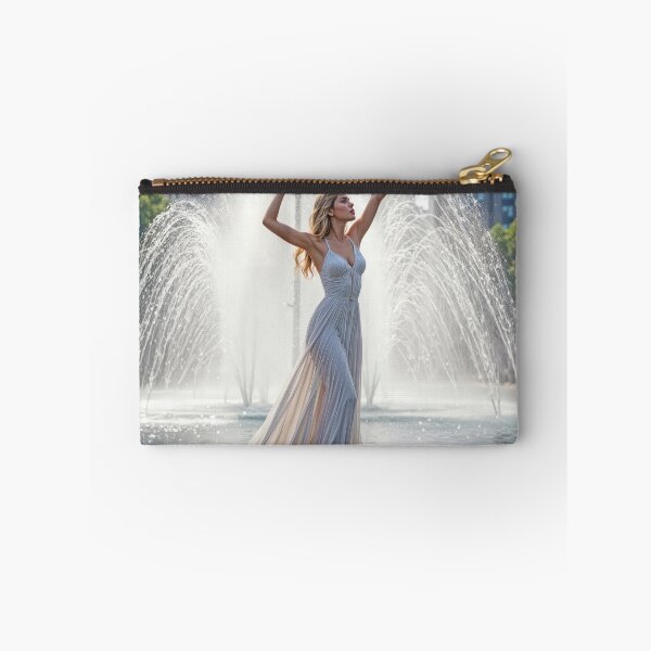 Item preview, Beautiful Woman Posing In a City Fountain designed and sold by Maria Dryfhout.