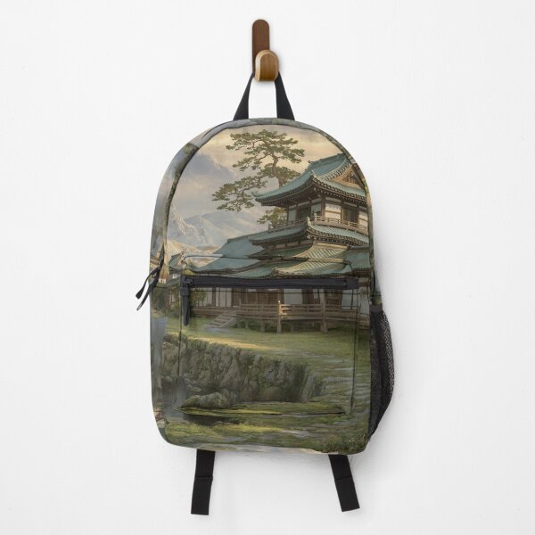 Item preview, Traditional samurai village on the mountain edge, sunset painting designed and sold by jbfart.