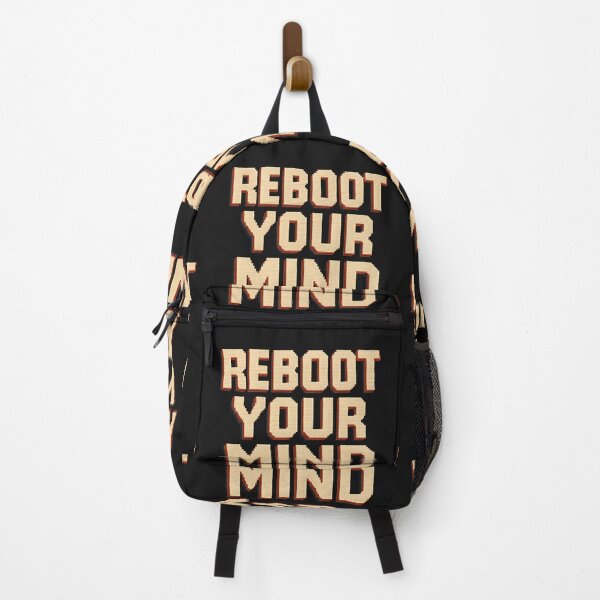 Item preview, Reboot Your Mind – Retro Pixel Art Typography Motivational Design designed and sold by The-Daily-Drape.