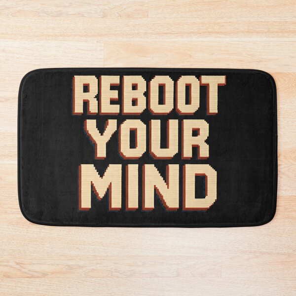 Item preview, Reboot Your Mind – Retro Pixel Art Typography Motivational Design designed and sold by The-Daily-Drape.