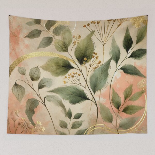Item preview,  Golden Blush Botanica Abstract Art Collection designed and sold by Dream Bloom Gallery.