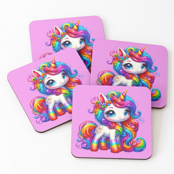 Artikelvorschau, süßes buntes Einhorn, Fantasiepferd entworfen und verkauft von LoneAngel.