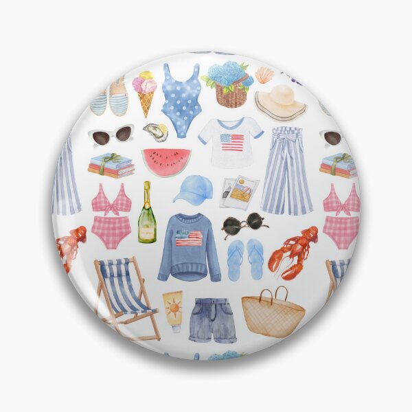 Item preview, East Coast Summer Essentials Watercolor designed and sold by bytierney.