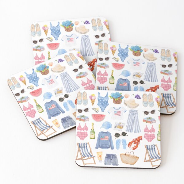 Item preview, East Coast Summer Essentials Watercolor designed and sold by bytierney.