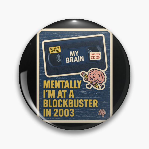 Item preview, Mentally I’m at a Blockbuster in 2003 – VHS Brain Fog Sticker designed and sold by MAVNALE.