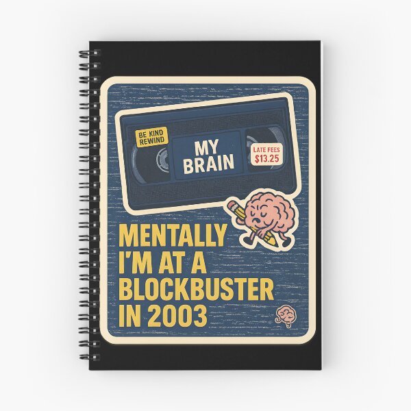 Item preview, Mentally I’m at a Blockbuster in 2003 – VHS Brain Fog Sticker designed and sold by MAVNALE.