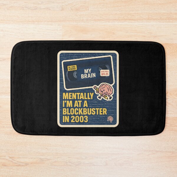 Item preview, Mentally I’m at a Blockbuster in 2003 – VHS Brain Fog Sticker designed and sold by MAVNALE.