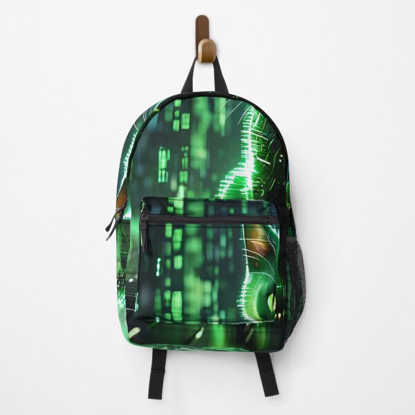 Item preview, Cyberpunk Digital Cat - Futuristic Neon Matrix Code Feline Art designed and sold by AbdS07.