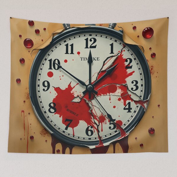 Item preview, Horror Bloody Stopwatch - Dark Gothic Time Splattered Clock Art designed and sold by AbdS07.