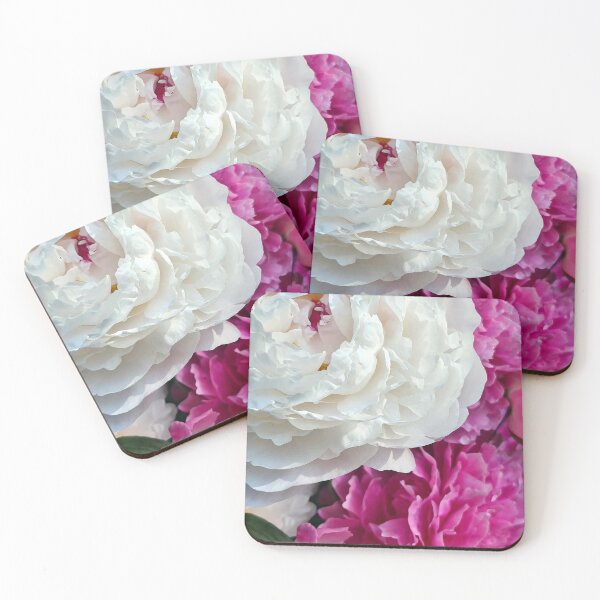 Item preview, Pink and white Chinese peonies designed and sold by bluerosesart37.