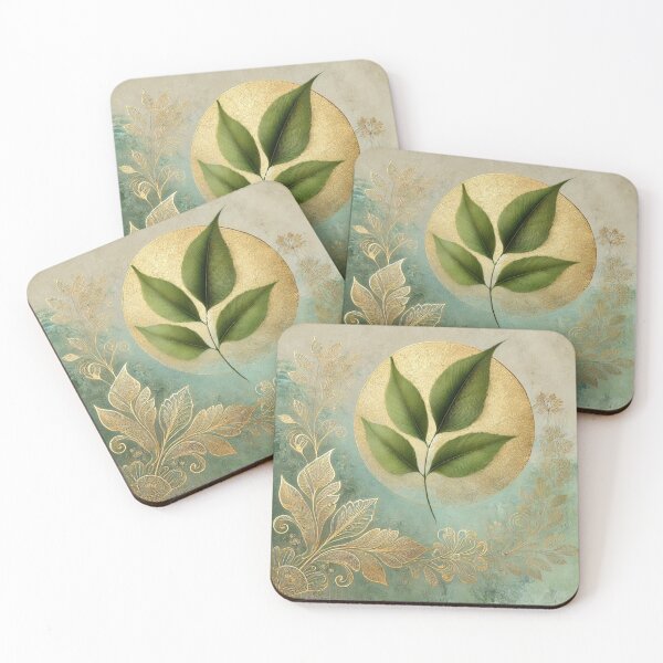 Item preview, Verdant Aureole Abstract Art Collection designed and sold by Oonward2021.