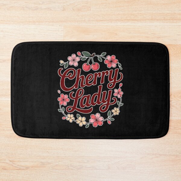 Item preview, Cherry Lady Vintage Retro Cute Fruit Typography designed and sold by JerdbordinShop.