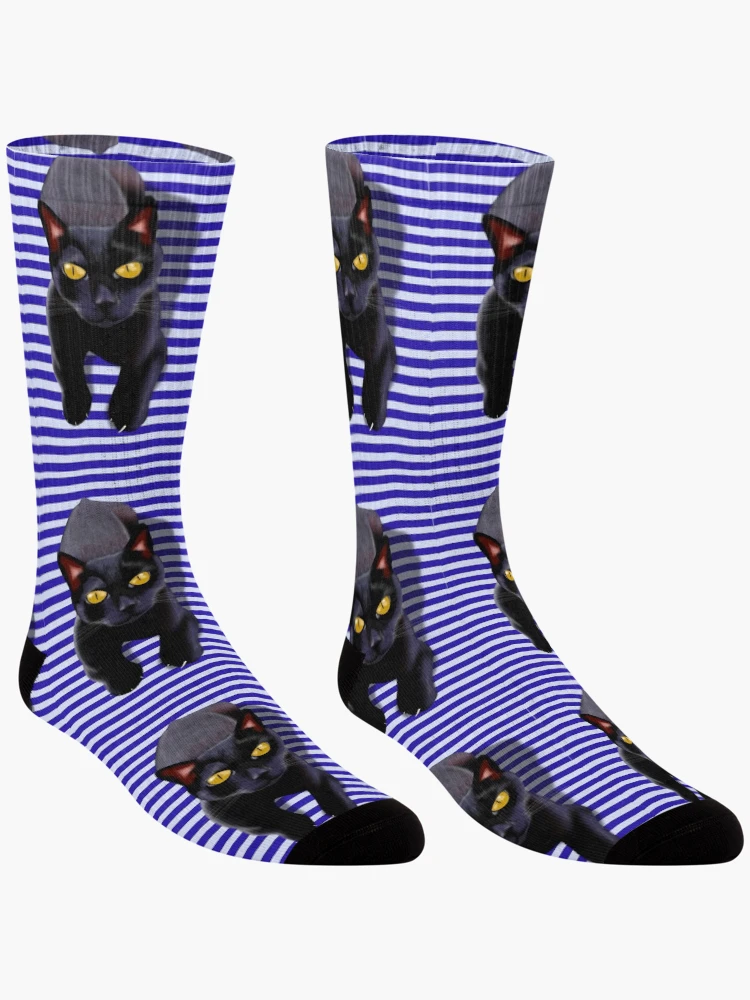 Thumbnail 3 of 5, Socks, Meow designed and sold by ROCIODRAMATICA.