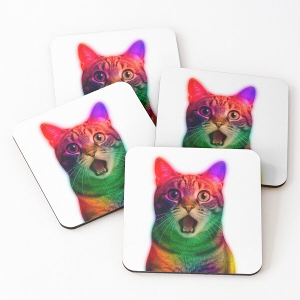 Item preview, Rainbow cat cute expression  designed and sold by nickardi.