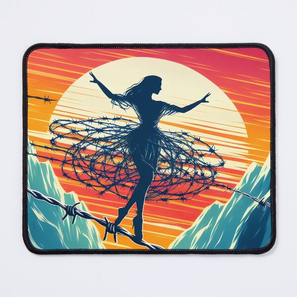Item preview, Barbed Wire Tightrope, Ai Generated Art designed and sold by ACC .