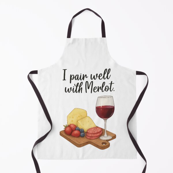 Item preview, I Pair Well With Merlot Wine Art Print - Wine Pairing designed and sold by weebeearts.