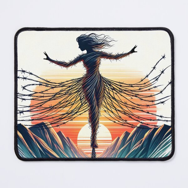 Item preview, Barbed Wire Tightrope, Ai Generated Art designed and sold by ACC .