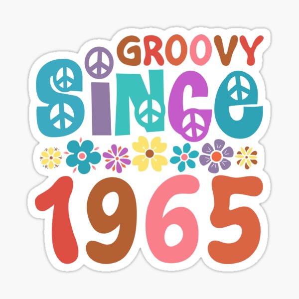 Item preview, Groovy Since 1965 60th Birthday designed and sold by thepixelgarden.