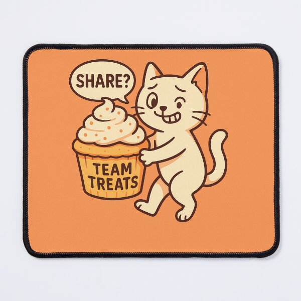Item preview, Funny Team Treats Cat Sticker designed and sold by Yuliya Brush.