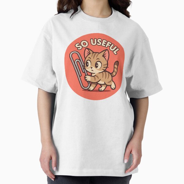 Item preview, Cute Cat With Paperclip Badge designed and sold by Yuliya Brush.