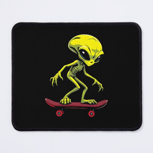Item preview, Rad Yellow Alien Skateboarding T-Shirt designed and sold by Rune-Designs.
