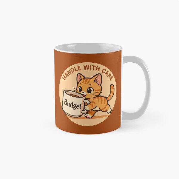 Item preview, Cute Cat Budget Handle With Care designed and sold by Yuliya Brush.